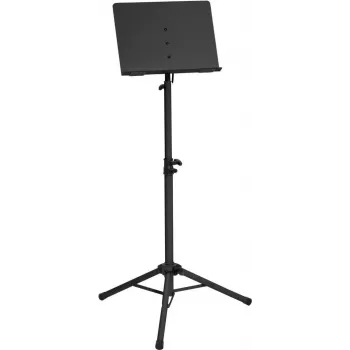 Dimavery OP-1 pupitre de musique d'orchestre, noir, hauteur réglable 60-125 cm, acier