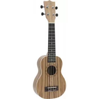 DIMAVERY UK-400 ukulélé soprano en bois de zèbre 26255831