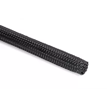 HellermannTyton HEGP12-PET-BK gaine de protection de câbles tressée, polyester, noire, 8-17 mm, 100 m 170-11200