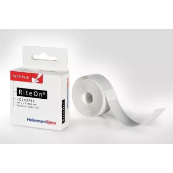 Ruban de transfert thermique résine HellermannTyton RO202REF-1401-WH, 140 mm x 300 m, blanc