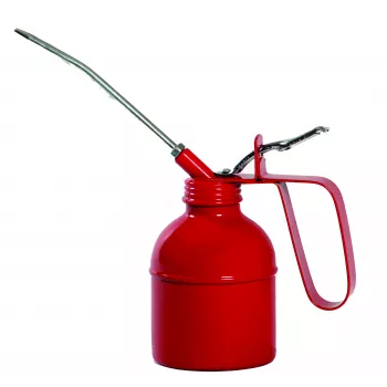 Burette à huile métallique IWH 300 ml avec pompe en acier galvanisé et bec métallique 032016