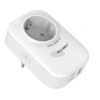 ALLNET ESP32 Prise connectée Wi-Fi avec mesure d'énergie et 2x chargeur USB ALL3079