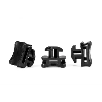 Support de collier de câbles HellermannTyton ACFM7W10PT5.3 pour rail DIN, PA66 résistant aux chocs, noir, 25 pièces 151-03246