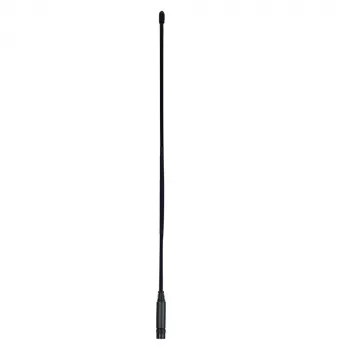 Midland Albrecht Hyflex CL27 Antenne fouet flexible TNC, 54 cm, 26,965-27,405 MHz TX, 25-500 MHz RX, 50 Ohm, 10 W, noire 6578