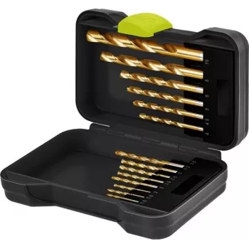 Goobay 77850 HSS Metal Drill Bit Set, 15 Pieces, 1.5-10 mm, DIN 338, in Storage Box