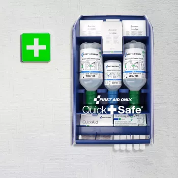 First Aid Only Quick+ Safe DIN EN 15154-4 Trousse de premiers secours bleue (P-44027 00)