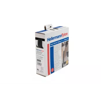 HellermannTyton HIS-A gaine thermorétractable enduite d'adhésif 6mm/2mm 3:1 5m noire boîte distributrice 308-10600