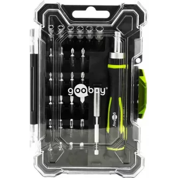 Goobay 77840 Precision Screwdriver Set with 26-Piece Bit Set