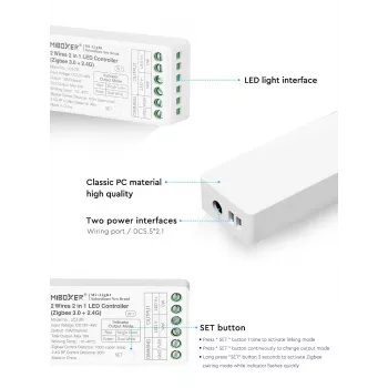 Contrôleur SYNERGY21 CCT 2 fils Zigbee*Milight/Miboxer* (LC2-ZR)