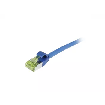 Câble patch slim SYNERGY21 S217943 CAT6A S/FTP, RJ45, 500 MHz, bleu