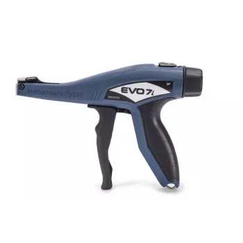 Pince de serrage de colliers de câbles HellermannTyton EVO7iSP, bleu/noir, 2,2-5,0 mm, coupe affleurante 110-77002