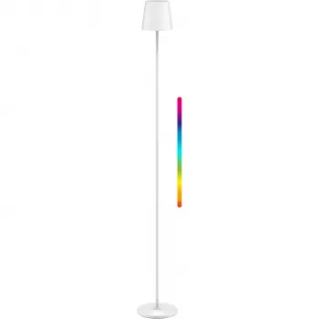 Lampe sur pied LED sans fil WENTRONIC Goobay XL 122 cm RGBW blanche (76572)