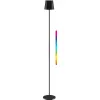 Lampe sur pied LED sans fil Goobay, taille XL, 122 cm, RGBW, noire 76573