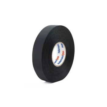 HellermannTyton 712-10003 Ruban isolant électrique PVC, noir, 19 mm x 20 m, adhésif caoutchouc, épaisseur 0,15 mm