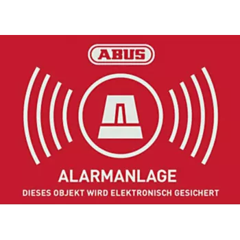ABUS autocollant d'avertissement d'alarme avec logo 148 x 105 mm (1 pièce) AU1422