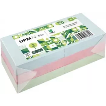 UPM Notes notes adhésives 5654-20PG-12 pastel 75x75mm 100 feuilles assorties 12 blocs