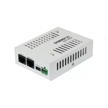 SYNERGY21 S21-3702 driver à tension constante PoE+ vers 24V DC, 24W, IEEE 802.3at, entrée RJ45, bornes à vis