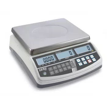 Balance de comptage Kern CPB 15K0.2N, capacité 15 kg, précision de lecture 0,2 g, plateau en acier inoxydable, alimentation par piles