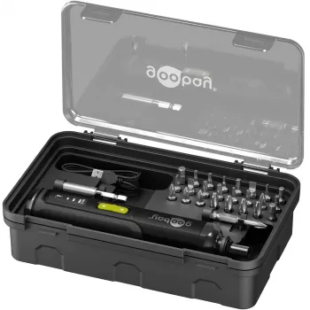 Goobay Mini Cordless Screwdriver Set 28-Piece - Precision Screwdriver with 24 Bits 77816
