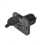 Prise double encastrée USB IWH 12/24 V 2,1 A 2x USB-A noire 019006