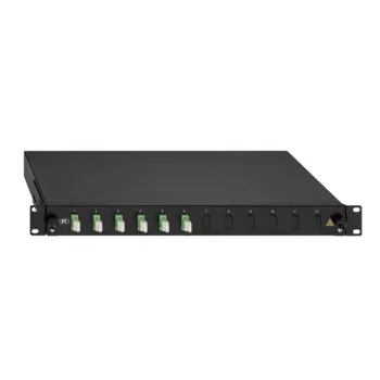 Rutenbeck BasicLine 19 inch Extendable Splice Box 1U, Light Grey 2280302060