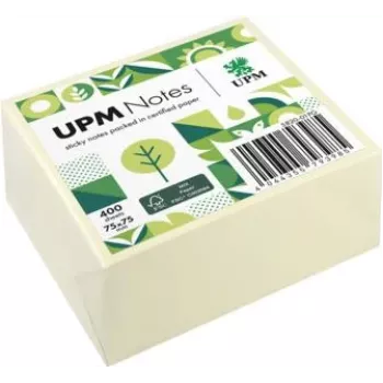 Notes autocollantes UPM Notes 5820-01PG 75x75mm 400 feuilles jaune