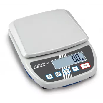 Balance de précision KERN EMS 12K0.1, 12 kg x 0,1 g, plateau en acier inoxydable, RS-232, secteur/piles