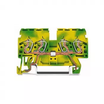 Borne de conducteur de protection WAGO 870-837 4 conducteurs, vert-jaune, non pontable