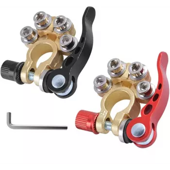 IWH 019056 Battery Quick Connector, Positive & Negative Spring Clamp, Quick Release, with Stud Bolts, 1 Pair