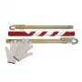Barre de remorquage IWH 019800 pour voitures particulières, pliable en 3 parties, capacité 2500 kg, jaune