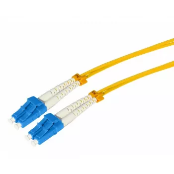 Câble de raccordement fibre optique HD monomode OS2 Tecline, LC duplex vers LC duplex, 0,5 m, jaune 799LL00