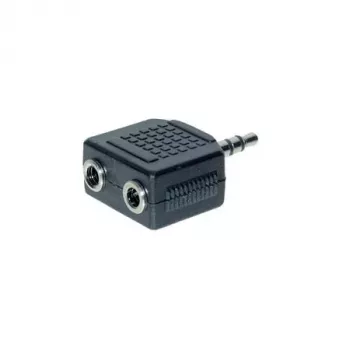 exertis Connect câble répartiteur audio - jack 3,5 mm stéréo mâle vers 2x femelle, 0,2 m, noir 64650