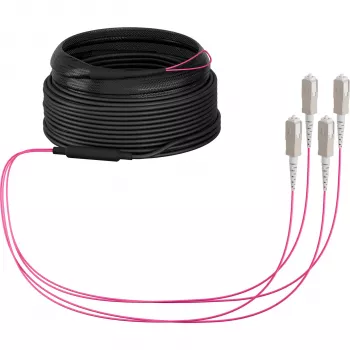 Câble trunk fibre optique OM4 multimode EFB Elektronik, 4 fibres, SC vers SC, 30 m, LSZH, Dca O8301S30OM4