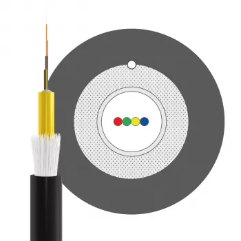 INFRALAN U-DQ(ZN)BH OM4 4G (1x4) Eca 3000N LSZH Black Fiber Optic Cable, 7.5mm 54504D2E-CPR