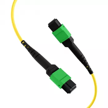 Câble patch EFB Elektronik MPOF12MPOFOS2-3 MPO-PLUS/APC(F) vers MPO-PLUS/APC(F) OS2 monomode 12 fibres type B LSZH, 3m, jaune