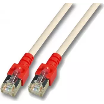 Câble patch croisé RJ45 EFB K5450.2 SF/UTP Cat.5e CCA 2m gris avec embout rouge