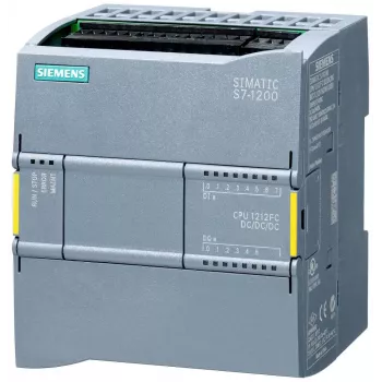 CPU compacte Siemens SIMATIC S7-1200F CPU 1212 FC, 8 DI/4 DO/2 AI, PROFINET, 100 KB mémoire programme, DC/DC/DC, fail-safe 6ES72121AF400XB0