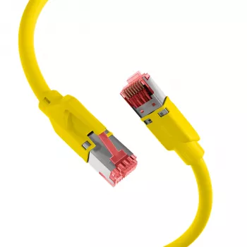 Câble de raccordement pour chaîne porte-câbles EFB Elektronik Cat.5e S/UTP PUR, RJ45, 7,5 m, jaune K8032.7,5