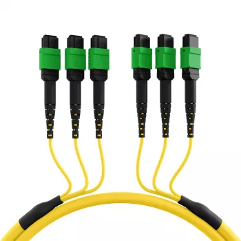 Câble de raccordement EFB MTPF48MTPFOS2-25-A OS2 monomode 48 fibres MTP APC, 25 m, jaune