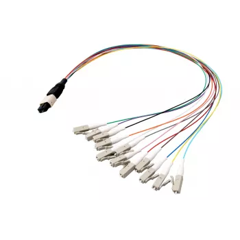 Câble de raccordement matrice EFB MTP-M/LC 8 fibres OS2, LSZH jaune, 1 m