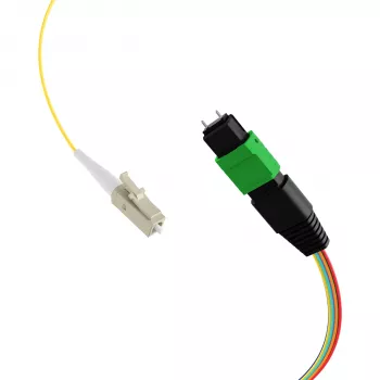 Câble de raccordement matrice EFB MTP-M/LC 8 fibres OS2, LSZH jaune, 1 m
