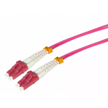 Câble de raccordement fibre optique HD Tecline, OM4 multimode 50/125 µm, LC duplex vers LC duplex, violet bruyère, 3,0 m 798LL03