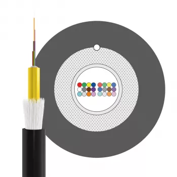 INFRALAN U-DQ(ZN)BH OS2 24E (1x24) Eca 3000N LSZH Black, 7.5mm G657A1 Fibre Optic Cable 54424D1E-CPR