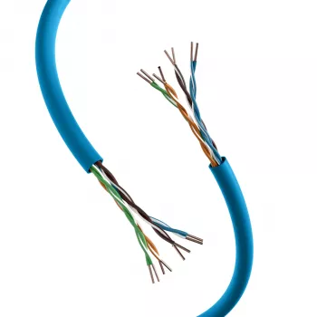 INFRALAN Cat.6A 500 MHz U/UTP 4-Pair Installation Cable, AWG23, CPR B2ca, RAL5015 Blue, 305m 99960.305-CPR