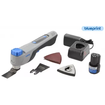 Outil multifonction sans fil Dremel MM12V-S1 F013CM12JA avec moteur sans balais 12V, 1 batterie 2,0 Ah, chargeur, sac souple