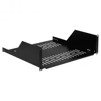 Étagère de baie EFB Elektronik 19 pouces 3U, profondeur 450 mm, charge 36 kg, RAL 9005 noir 691650TS.3U450