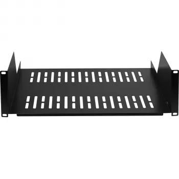 Étagère de baie EFB Elektronik 19 pouces 3U, profondeur 450 mm, charge 36 kg, RAL 9005 noir 691650TS.3U450