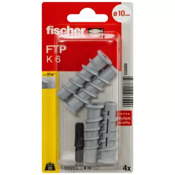 Cheville pour béton cellulaire Fischer FTP K 6 K NV 50 mm, nylon, 1 pièce 532660
