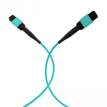 Câble de raccordement EFB Elektronik MPO-PLUS femelle vers MPO-PLUS femelle, OM3 multimode, 12 fibres, type B, LSZH aqua, 5 m MPOF12MPOFOM3-5