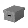 Boîte de rangement Esselte Home M, 17,5 L, 26,5 x 36,5 x 20,5 cm, lot de 3, blanc/gris (628283)
